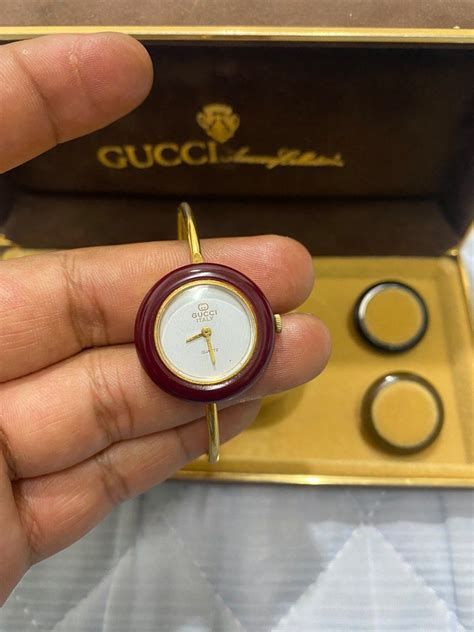 gucci changeable bezel watch|gucci vintage watch changeable bezel.